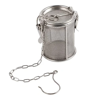 Immagine di Filtro a Sfera in Acciaio Inossidabile Cestello Separato dalle Spezie per Condimenti Zuppe Filtri e Infusori da Tè(8x10cm)