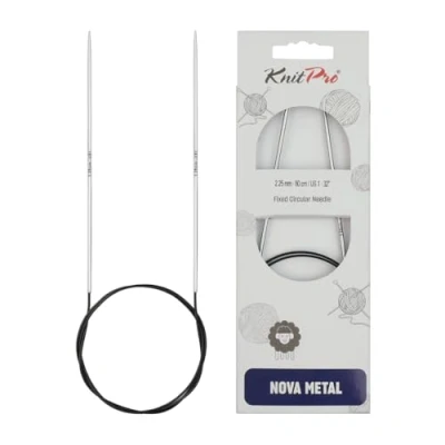 Immagine di KNITPRO 80 cm x 2,25 mm Ferri circolari Nova fissi, d&#039;Argento