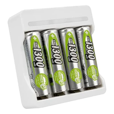 Immagine di Ansmann Basic IV + 4x AA 1300mAh Caricabatterie universale NiCd Ministilo (AAA), Stilo (AA)