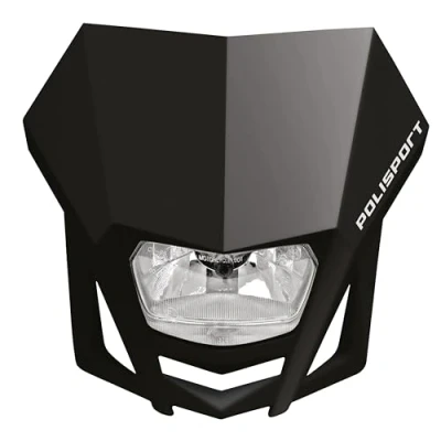 Immagine di POLISPORT 8657600002 Faro anteriore LMX in polipropilene con lampada alogena compatibile tutti i modelli motocross/enduro colore nero