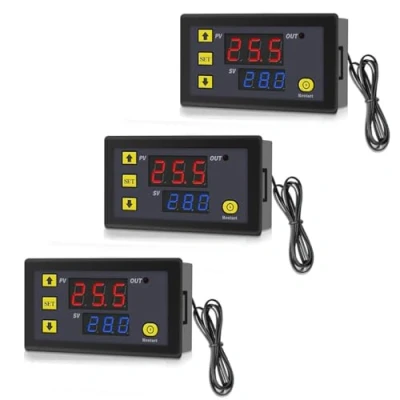 Immagine di GERUI 3 pezzi W3230 20 A DC 12 V Digital Thermal Interruttore, termostato digitale 50 120 ℃ con sonda sensore NTC 10 K.
