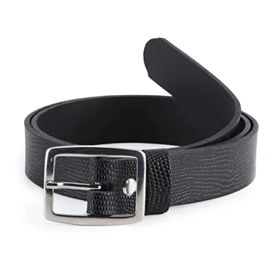 Immagine di Merry Style Cintura Donna in 100% Vera Pelle Extra Spessa D41 (Nero 3, 85 cm (Lunghezza totale 100 cm))