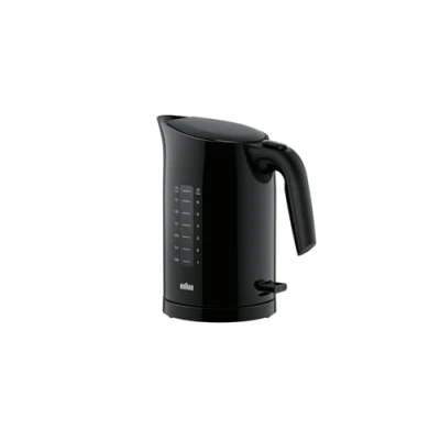 Immagine di Braun WK3100BK Bollitore d&#039;Acqua, Capacità 1,7L, Qualità Tedesca, base girevole 360, filtro anticalcare estraibile e lavabile,Funzione ECO, Sistema di sicurezza a 3 vie, spegnimento automatico, Nero