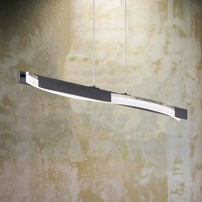 Immagine di FISCHER &amp; HONSEL Lampada a sospensione LED Bridge, nero/nichel, lunghezza 95 cm