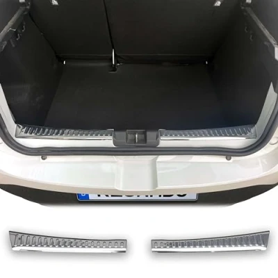 Immagine di Protezione per paraurti in acciaio inox cromato, compatibile con Dacia Sandero III DJF anno di costruzione dal 2021 &gt; qualità premium RECAMBO