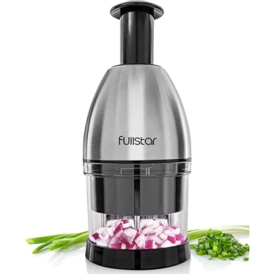 Immagine di Taglia Verdure Spiralizzatore di Affetta Manuale Multifunzione Tagliaverdure Frutta Cipolla Patate Cubetti Julienne (Spingere Verdure)