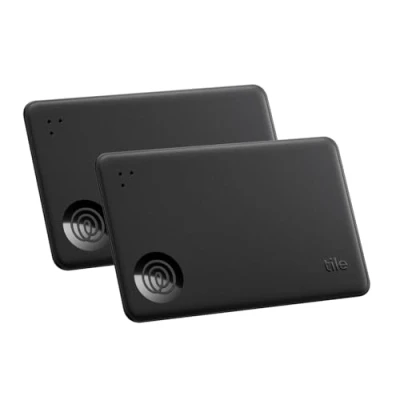 Immagine di Tile by Life360 Slim (2024) Localizzatore e tracker Bluetooth per portafogli, etichette di bagagli, passaporti altro. Compatibile con iOS Android. Trova telefono. Pacchetto da 1 (Nero)