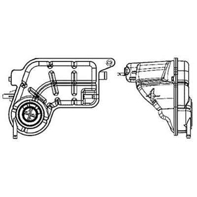 Immagine di MAHLE ORIGINAL CRT 81 001S Vaschetta Radiatore senza calotta/coperchio, sensore AUDI: A6 C6 Sedan, Avant, Allroad