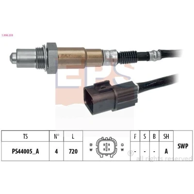 Immagine di EPS 1.998.259 Sonda lambda Made in Italy OE Equivalent riscaldato, planare, Filettatura prelubrificata 4