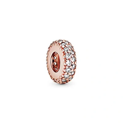 Immagine di PANDORA Timeless Anello intrecciato in oro rosa 14 carati con zirconi cubici trasparenti, 48