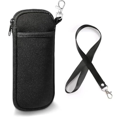 Immagine di Jlyifan Custodia in neoprene per cellulare con cordino iPhone 15 14 Plus 13 12 11 Pro Max Samsung Galaxy S23 Ultra A14 A13 A54 A23 A53 A04s M14 M34 Google Pixel 7 (nero)