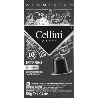 Immagine di Caffè Cellini Capsule Alluminio Compatibili Nespresso Aluminium Intenso 100pz Dal Gusto Corposo Con Note Aromatiche Fruttate