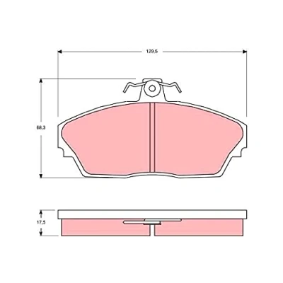 Immagine di TRW GDB3148 Kit pastiglie freno Non predisposto per contatto segnalazione usura TATA (TELCO): Safari, Xenon Pick up, Telcoline