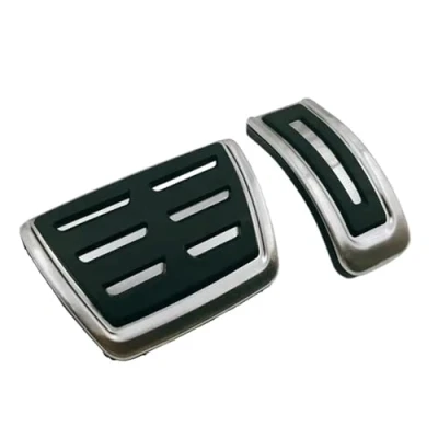 Immagine di Copri Pedali Auto Per VW Caravelle Transporter T5 T6 T7 Doubleback Acceleratore Freno In Acciaio Inox Senza Foratura Pedale Di (Color : 2PCS)