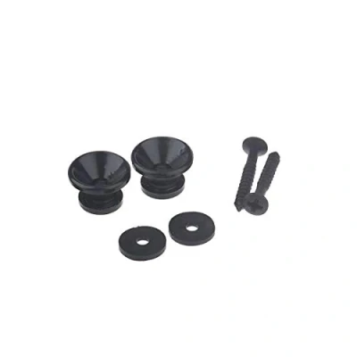 Immagine di Musiclily Chitarra Attacchi Tracolla Lock Metallo Strap Buttons End Pin per Elettrica Acustica Basso Ukulele, Nero (2 Pezzi)