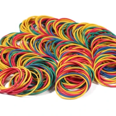Immagine di 300 Pezzi Elastici Ufficio Grandi 38mm di Gomma Resistenti Riutilizzabile Elastico Largo Colorati per Verdura Documenti Busta