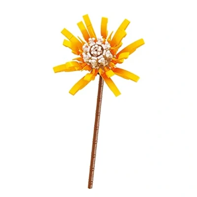 Immagine di Balody Modello di fiore da assemblare con piccoli blocchi costruzione. Crisantemo giallo olandese