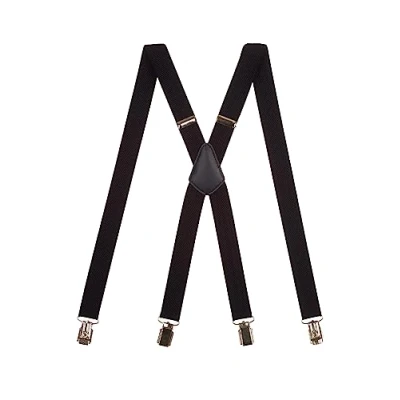 Immagine di Olata Bretelle Sottili a Forma di X, Unisex, Regolabili, Elastiche, con Clip in Metallo, 2,5 cm. Blu Navy