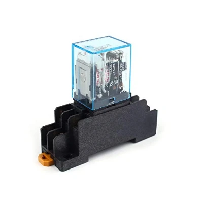 Immagine di Relè di potenza bobina con base presa AC 220V 10A DPDT LY2NJ HH62P HHC68A 2Z, per telecomando, comunicazione, sistema controllo automatico, apparecchiature elettroniche, ecc