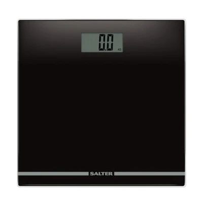 Immagine di Salter 9205 BK3R, Bilancia Pesapersone Compatta digitale con Ampio display, Elettronica di Facile Lettura per Pesare in Modo Preciso, Piattaforma Sottile Vetro, Capacità 180 Kg, Nero