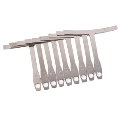 Immagine di 9 Pz Understring Radius Gauge Strumenti di Misura Chitarra Strumento Liutai Per Basso Ponte Tastiera E Setup Regolazioni