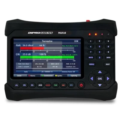 Immagine di DIPROGRESS Misuratore di Campo DVB T2 S2 HEVC 10bit DCSS DPMAX10