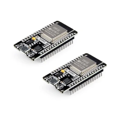 Immagine di ELEGOO 2 Pezzi Scheda di Sviluppo ESP WROOM 32 Micro USB, WiFi+Bluetooth Dual Mode a 2,4 GHz con Microcontrollore Core per Arduino IDE, Supporto AP/STA/AP+STA