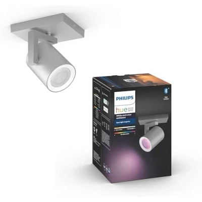 Immagine di Philips Hue White and Color Ambiance Argenta Faretto Smart, GU10, 5.7W, Alluminio