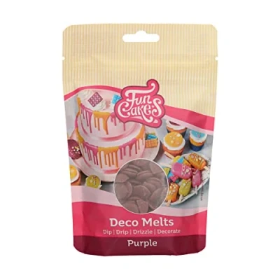 Immagine di FunCakes Deco Melts Viola Inzuppate Sgocciolate, Spruzzate e Decorate! Sciogliere nel Microonde Versare in Ogni Stampo. Preparare Dolci, Decorare Torte, Biscotti Cupcake! 250 g