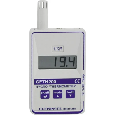Immagine di Greisinger 601007 GFTH 200 Misuratore di umidità (igrometro) 0% 100% rF, indicatore rilevamento della muffa