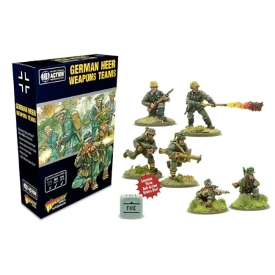 Immagine di Warlord Games Squadre di armi dell&#039;esercito tedesco, miniature in scala da 28 mm per Bolt Action altamente dettagliate della seconda guerra mondiale giochi tavolo