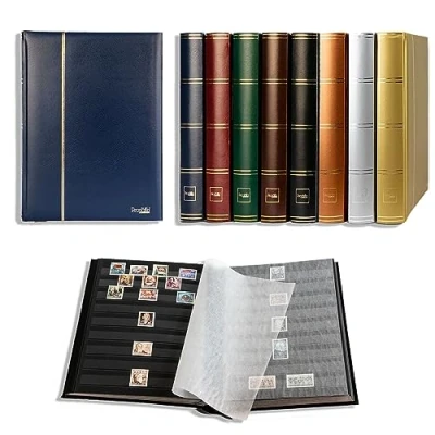 Immagine di Prophila Leuchtturm classificatori 60 Pagina Pagine Nere, Blu Colori