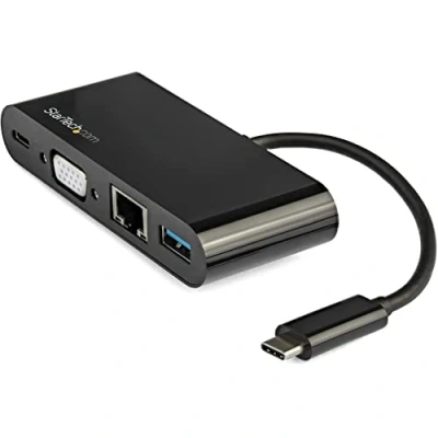 Immagine di StarTech.com Adattatore Multiporta USB C a VGA, Ricarica via Power Delivery (60W), 3.0, Gbe, per Mac, Windows, Chrome OS