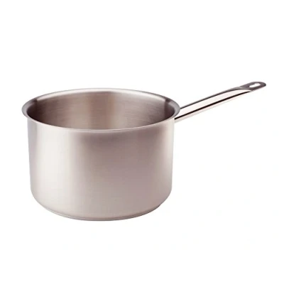 Immagine di Pentole Agnelli Linea Acciaio Casseruola Alta con Manico Beccucci a Destra e Sinistra, Argento, 14 cm