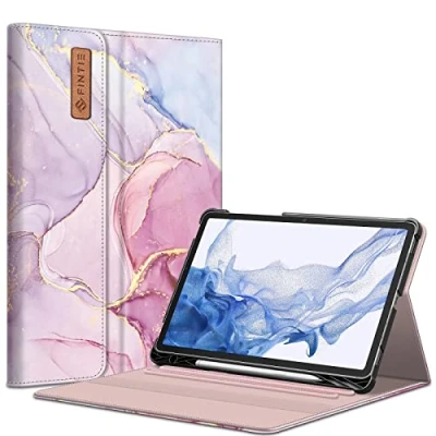 Immagine di FINTIE Custodia per Samsung Galaxy Tab S8 11&#039;&#039; 2022 SM X700/X706 / S7 2020 T870/T875 con S Pen Holder Multi angli Protettiva Case Tasca Auto Sveglia/Sonno, Glorious Marble