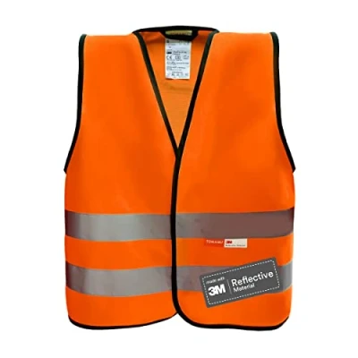 Immagine di Tomamu 3M Gilet ad alta visibilità per bambini rifrangente con chiusura a strappo Realizzato materiale