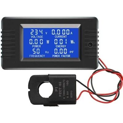 Immagine di Fasizi AC 80 260V 100A Corrente Tensione Amperaggio Potenza Energia Misuratore di Pannello LCD Display Digitale Amperometro Voltmetro Multimetro con CT Aperto