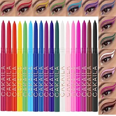 Immagine di LuckNest Eyeliner colorato opaco impermeabile 18 colori matita per occhi colorata altamente pigmentata antimacchia regalo donna