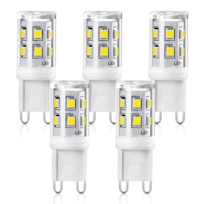 Immagine di YUIIP Lampadina a LED con Attacco G9 da 2W, Luce Bianca Calda 3000K, Lampada Equivalente Alogena 20W 50W, Illuminazione AC220 240V, Angolo Fascio 360, Non Dimmerabile, CRI&gt; 83, 5 Pezzi
