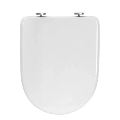 Immagine di WOLTU WS2545 Copriwater Sedile WC Universale Coperchio con Chiusura Ammortizzata Soft Close Toilet Seat Bagno in Plastica Antibatterico Bianco