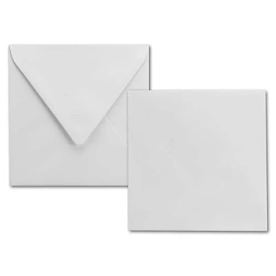 Immagine di NEUSER PAPIER 100 buste quadrate, g/m², 15 x cm, ideali per biglietti di auguri e invito, colore: bianco intenso