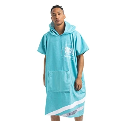 Immagine di HOMELEVEL Accappatoio Poncho da Surf Uomo Donna Unisex Telo Mare Asciugamano con Cappuccio Vestaglia Pigiamone Soft Felpa Hoodie Calda