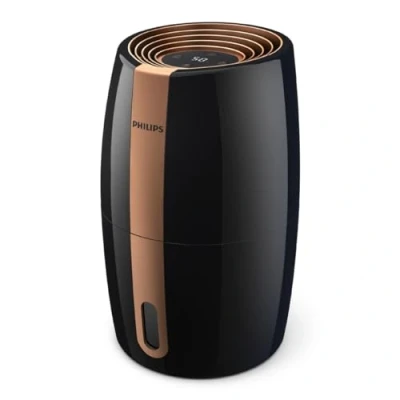 Immagine di Philips 2000 Series Umidificatore d&#039;aria, respira facilmente e dormi in modo tranquillo Umidifica l&#039;aria secca igienico, giorno notte, Nero