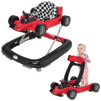 Immagine di ib style® LITTLE SPEEDSTER 2 in 1 Girello per bambini Baby walker con effetti sonori EN 1273:2020 ROSSO