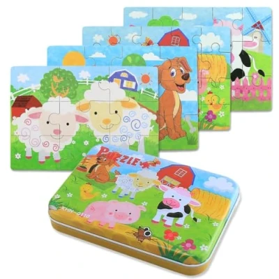 Immagine di BBLIKE Puzzle, Puzzle per Bambini, 4 Diversi Livelli di Difficoltà, 9 Pezzi, 12 15 20 Giocattolo Educativo Perfetto Ragazzi Ragazze 2 Anni +