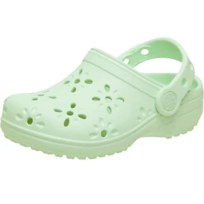 Immagine di Crocs Unisex Bambino Classic Floral Cut out Clog T Sabot, Jade Tint, 22/23 EU