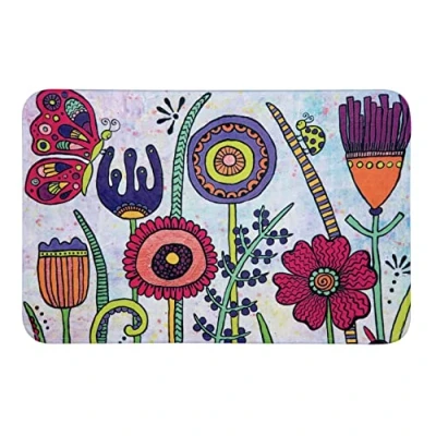 Immagine di Wenko Tappetino scendibagno Rollin&#039;Art Full Bloom con Motivo “Prato in Fiore, Superficie vellutata e Lato Inferiore Antisdrucciolo, Adatto per Riscaldamento a Pavimento, 100% Poliestere, 45 x 70 cm