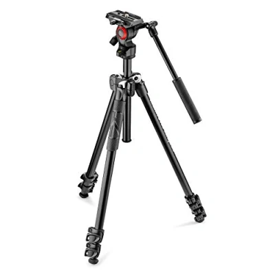 Immagine di Manfrotto MK290LTA3 V Kit 290 Light con Testa Fluida Video, in Alluminio, Nero