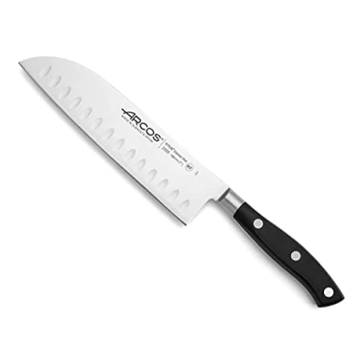 Immagine di Arcos Coltello Riviera Santoku Forgiato in Acciaio Inossidabile Formato 180 mm Colore Nero
