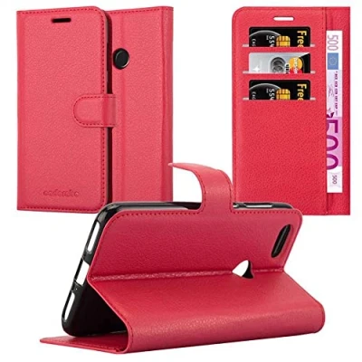 Immagine di Cadorabo Custodia Libro per Huawei Y6 PRO 2017 in ROSSO CARMINIO con Vani di Carte, Funzione Stand e Chiusura Magnetica Portafoglio Cover Case Wallet Book Etui Protezione